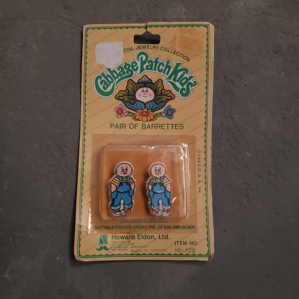 Cabbage Patch Kids Barrettes circa 1984